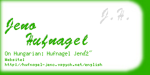 jeno hufnagel business card